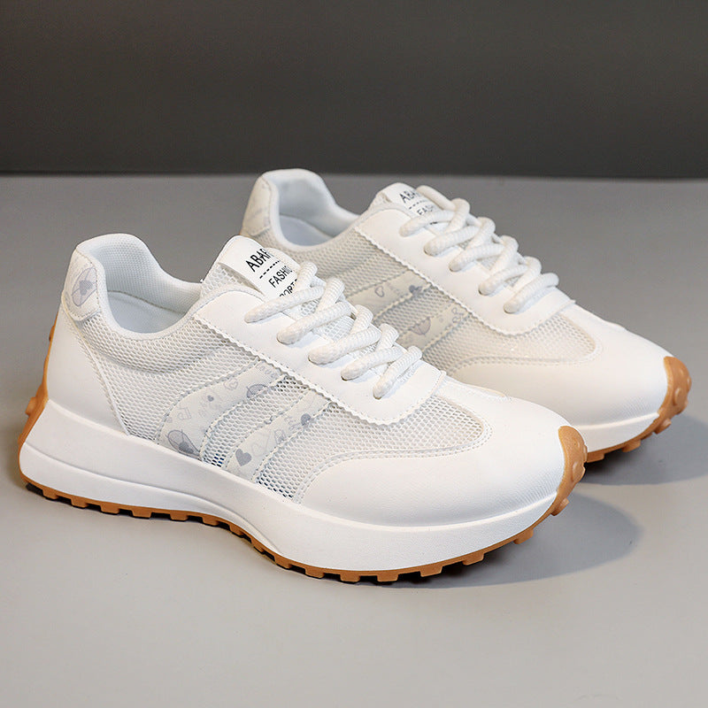 Damen sportliche Sneaker mit atmungsaktiver Mesh-Oberfläche und stoßdämpfendem Sohlenprofil R&B