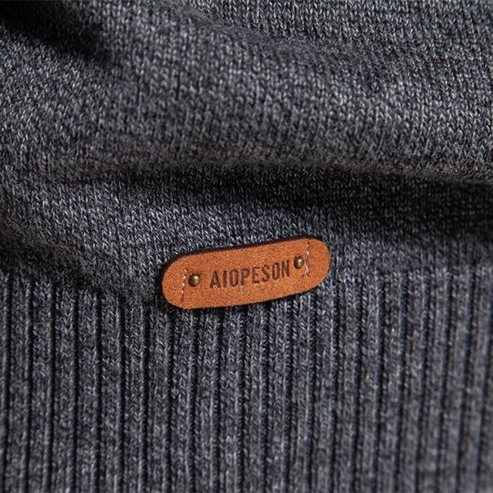 Herren Rundhals Pullover aus weichem Strickstoff R&B