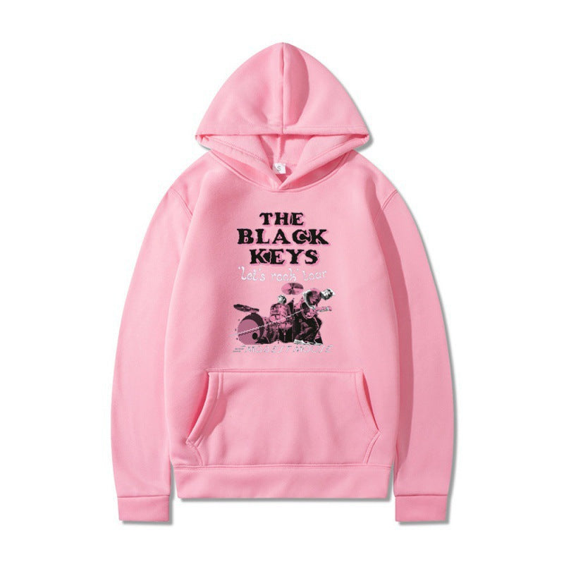 Damen Kapuzenpullover mit kreativem Rockband-Design und komfortabler Passform R&B