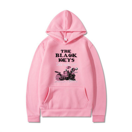 Damen Kapuzenpullover mit kreativem Rockband-Design und komfortabler Passform R&B