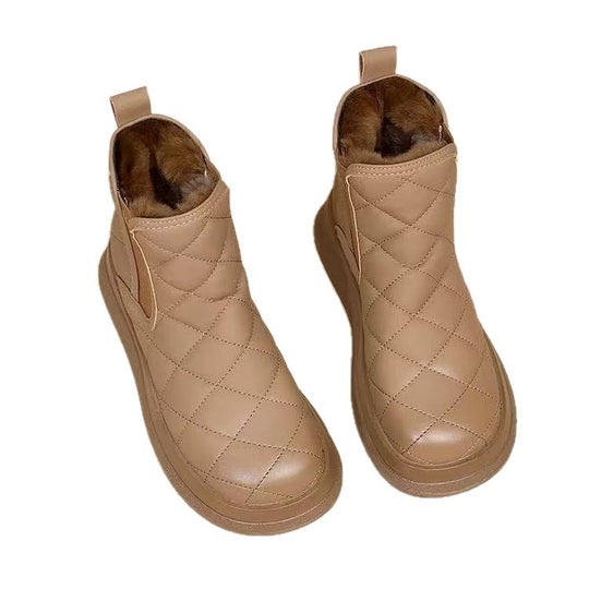 Damen Flauschige Winterboots mit warmem Futter und komfortablem Reißverschluss R&B
