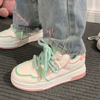 Damen Trendige Chunky Sneakers mit atmungsaktivem Obermaterial und einzigartigem Design R&B