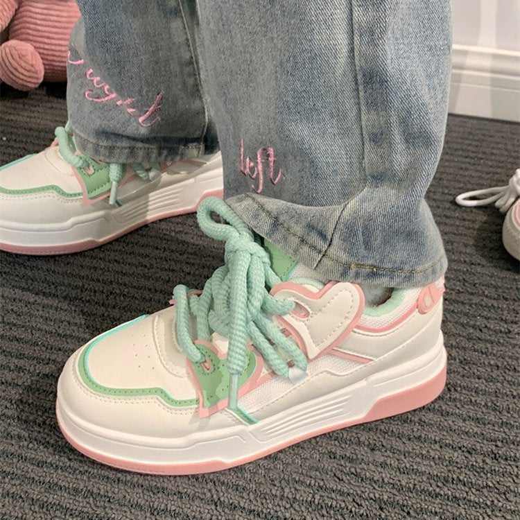 Damen Trendige Chunky Sneakers mit atmungsaktivem Obermaterial und einzigartigem Design R&B