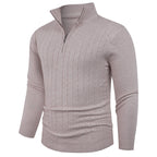 Herren Strukturierter Pullover mit ZIP-Kragen R&B