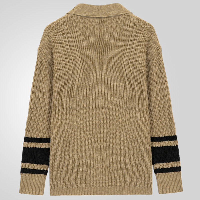 Herren Strickjacke mit modernem Waffelmuster und praktischen Taschen R&B