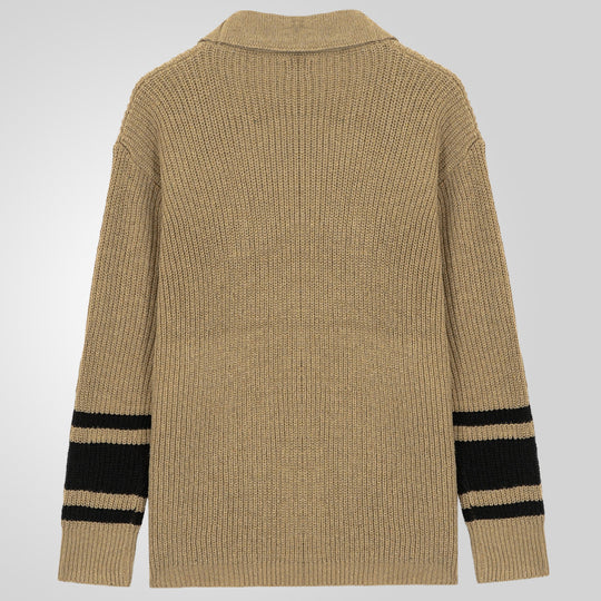 Herren Strickjacke mit modernem Waffelmuster und praktischen Taschen R&B