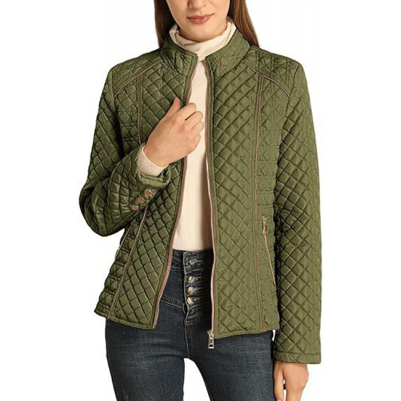 Damen gesteppte Freizeitjacke mit hohem Kragen R&B
