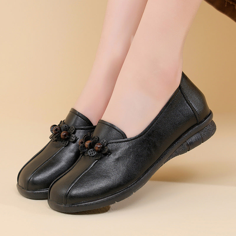 Damen Bequeme Ballerinas mit dekorativen Blumenapplikationen und flexibler Sohle R&B