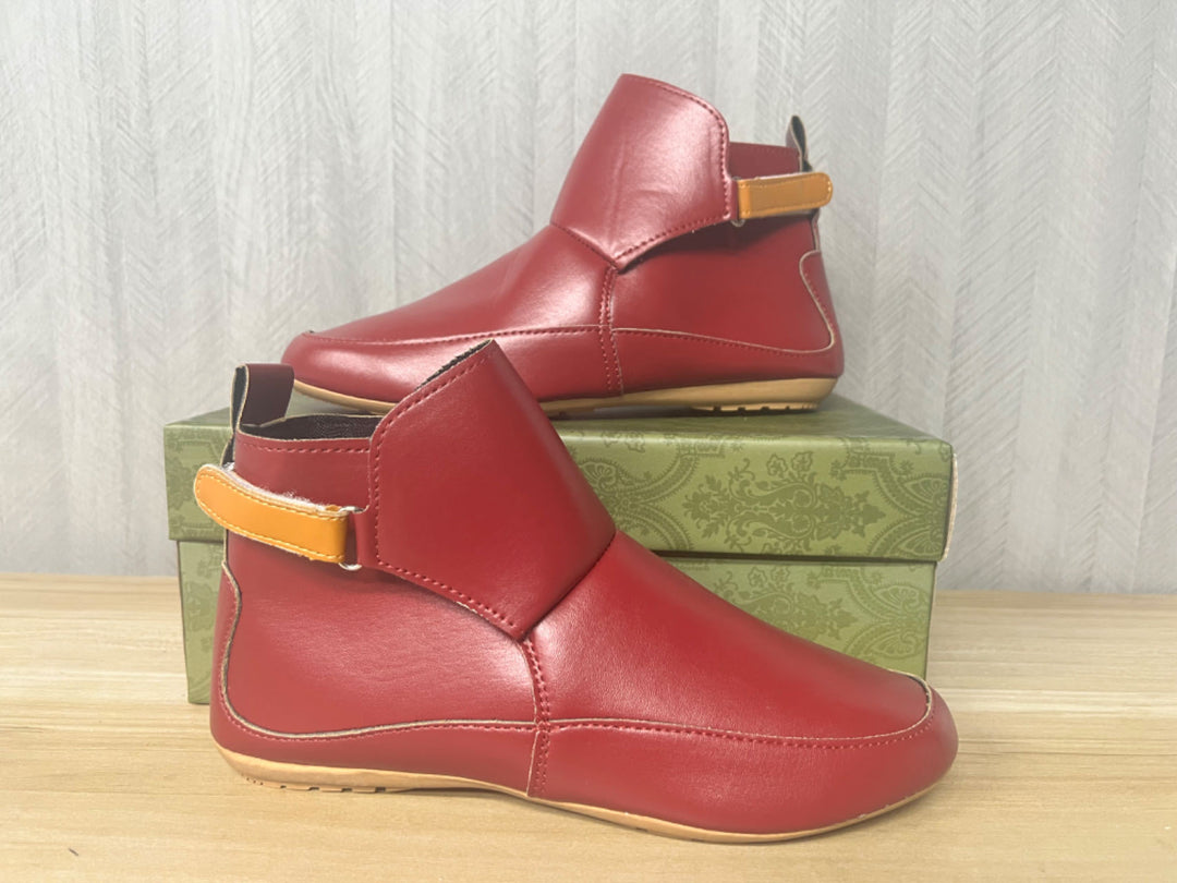 Damen elegante Stiefeletten aus hochwertigem mit modischem Riemen R&B