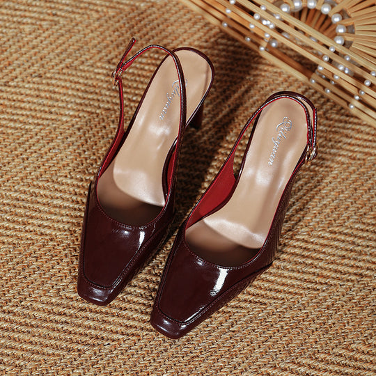 Damen Slingback-Pumps mit elegantem Rechteckabsatz R&B
