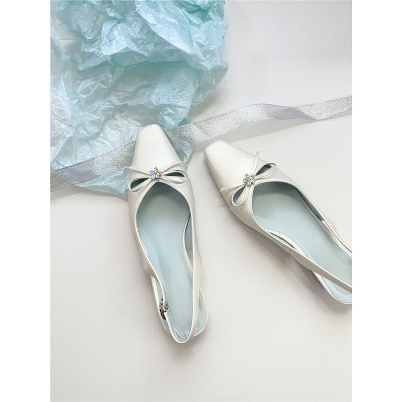 Damen Slingback Ballerinas mit eleganter Schleifenverzierung R&B