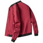 Herren modische Freizeitjacke mit hohem Kragen und seitlichem Reißverschluss R&B