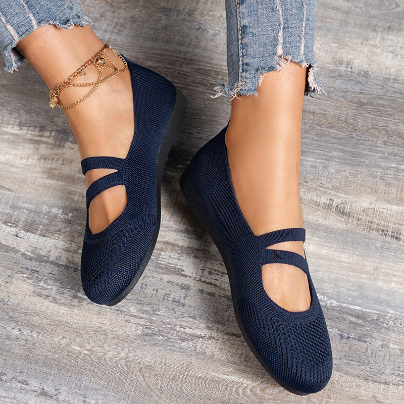 R&B | Flache Slipper mit Riemen Über Dem Spann und Flacher Sohle für Damen