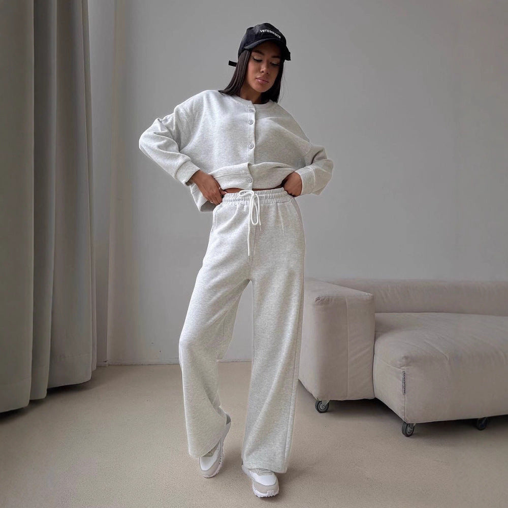 Damen lässiger Cardigan und Jogginghose Set R&B