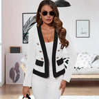 Damen Modische Blazerjacke mit raffinierten Knopfdetails Heidi-Mode