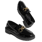 Damen Modische Loafers im Biker-Stil R&B