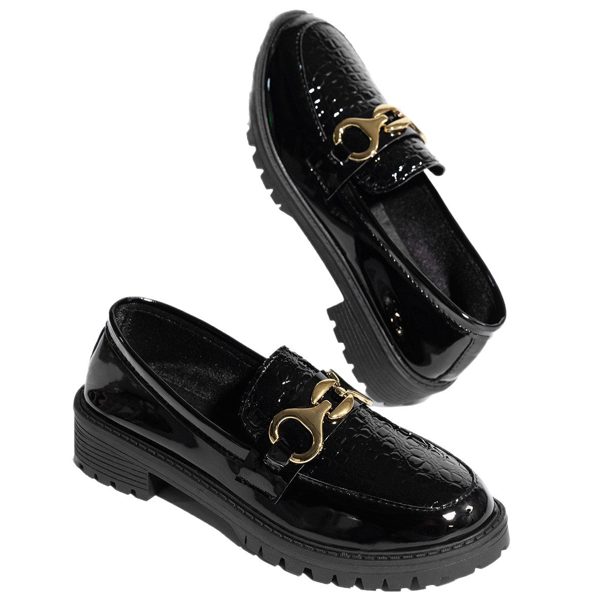 Damen Modische Loafers im Biker-Stil R&B