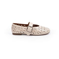 Damen Ballerinas mit floralen Lochmuster und verstellbarem Riemen R&B