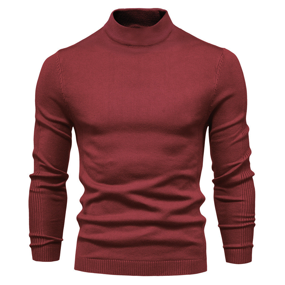 Herren stilvoller Rollkragenpullover aus weicher Merinowolle R&B