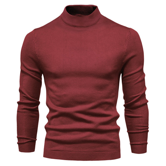 Herren stilvoller Rollkragenpullover aus weicher Merinowolle R&B