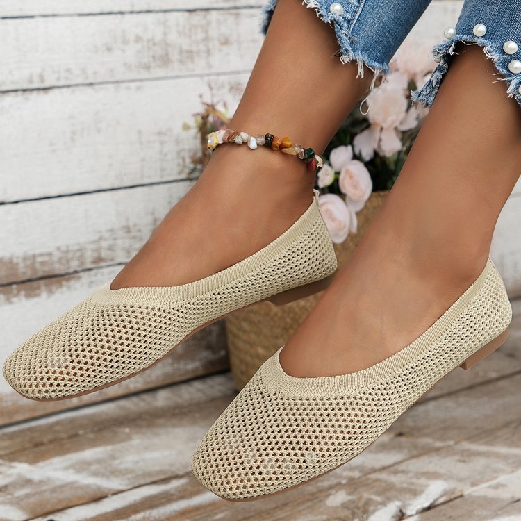 Damen atmungsaktive Flatschuhe mit luftiger Struktur R&B