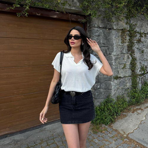 Damen modisches Poloshirt mit lässigem Schnitt R&B