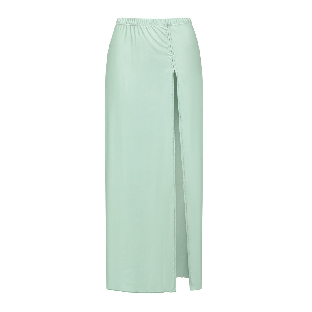 Damen Badeanzug mit voluminösen Rüschen und elegantem Maxirock R&B