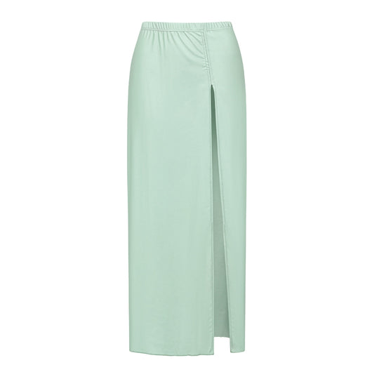 Damen Badeanzug mit voluminösen Rüschen und elegantem Maxirock R&B