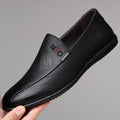 Herren Elegante Slip-On Lederschuhe mit rutschfester Sohle und komfortablem Fußbett