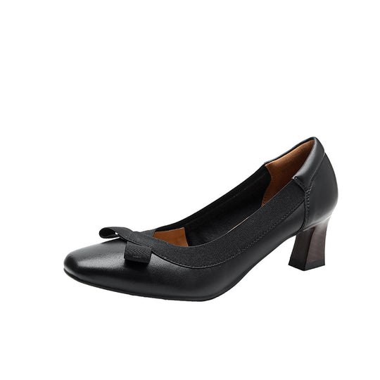 Damen Elegante Pumps mit modischem Riemen und Schleifen-Detail R&B