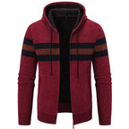 Herren modische Kapuzenjacke mit strukturiertem Design und elegantem Innenkragen