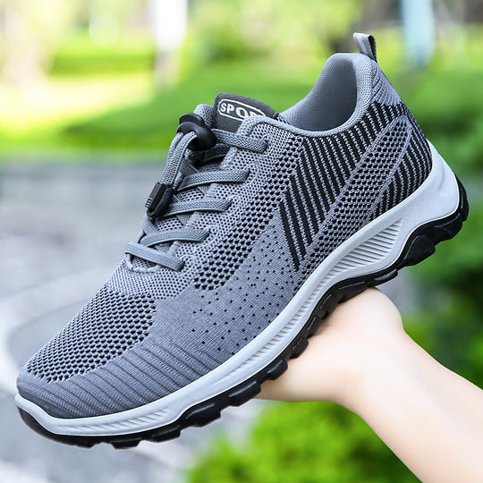 Damen Sportliche Mesh-Sneaker mit elastischem Schnellschnürsystem R&B