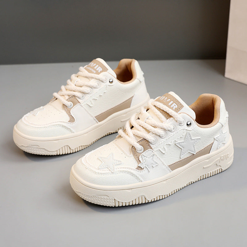 Damen Sportliche Sneakers mit modischem Stern-Design und atmungsaktiver Oberflächenstruktur R&B