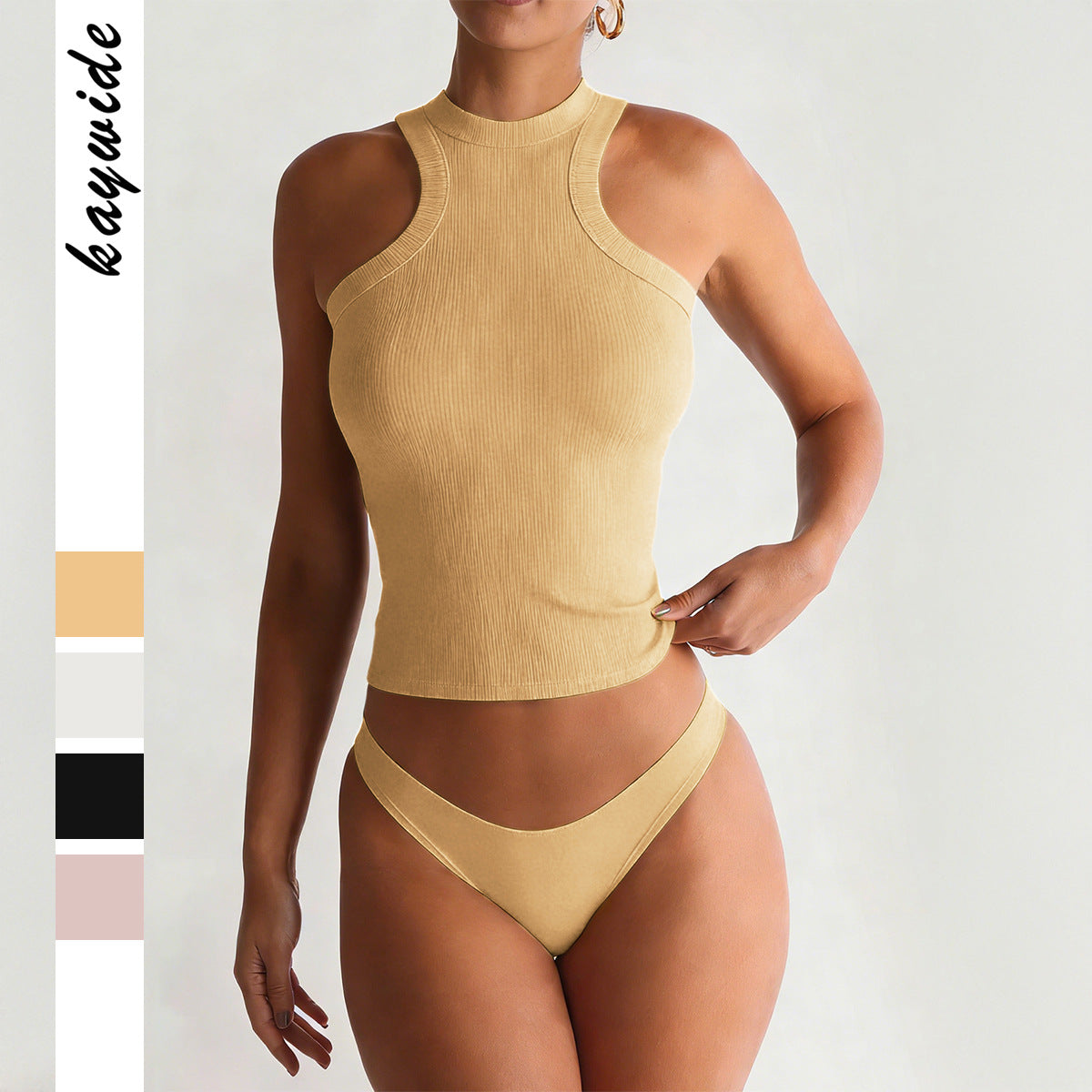 Damen Sportliches Trägershirt aus elastischem Material mit hochwertiger Rippstruktur R&B