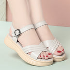 Damen Bequeme und stylische Sandalen mit verstellbarem Fesselriemen und anatomischem Fußbett