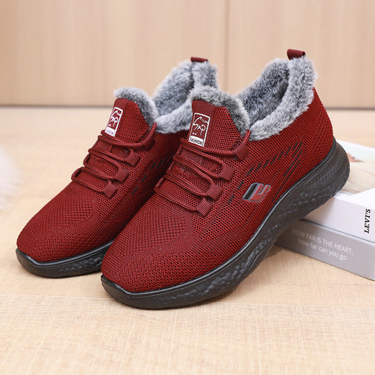 Damen Athletische und warme Sneakers mit Fleece-Innenfutter R&B