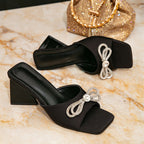 Damen Modische Sandalen mit zierlichem Schleifendetail R&B