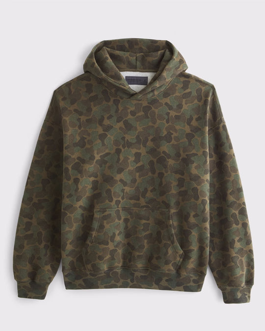 Unisex nan lockerer Kapuzensweat mit dezenter Blätterstruktur, doppelter Kapuze ohne Kordelzug und Kängurutasche R&B
