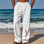 Herren Strandhose aus leichtem, atmungsaktivem GewR&Be mit buntem Print R&B