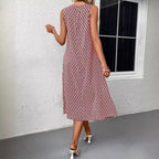 Damen lässiges Midi-Kleid mit asymmetrischem Schnitt und raffinierten Akzenten R&B