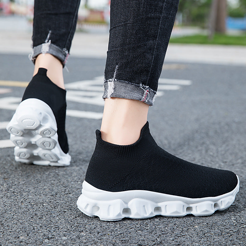 Damen High-Top Strick-Sneaker mit luftiger Sohle