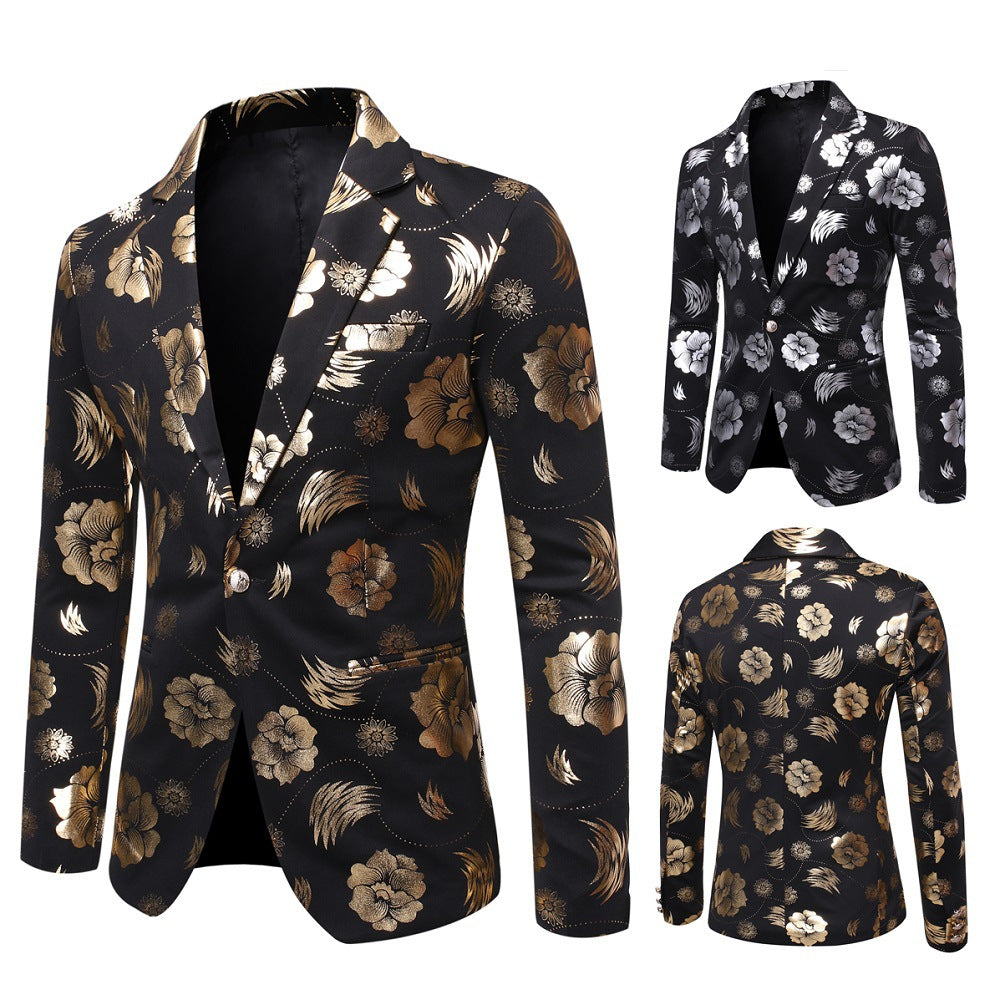Herren Blazer mit floralem Design und elegantem Schnitt