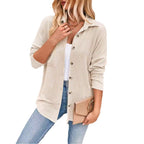 Damen Strickjacke mit strukturiertem Material und bequemen Taschen R&B