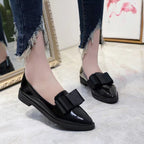 Damen Ballerinas aus Hochglanz-Leder mit eleganter Schleifen-Applikation R&B