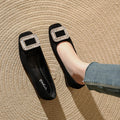 Damen Ballerina mit eleganter Strassschnalle