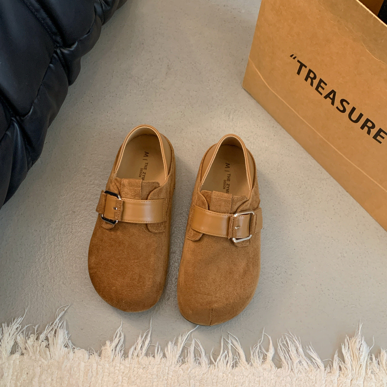 Damen komfortable Clogs mit modischer Schnalle R&B