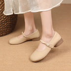 Damen elegante Mary Jane Ballerinas mit dekorativem Riemchen R&B