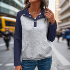 Damen lässiger Sweatpullover mit elegantem strukturiertem Design R&B