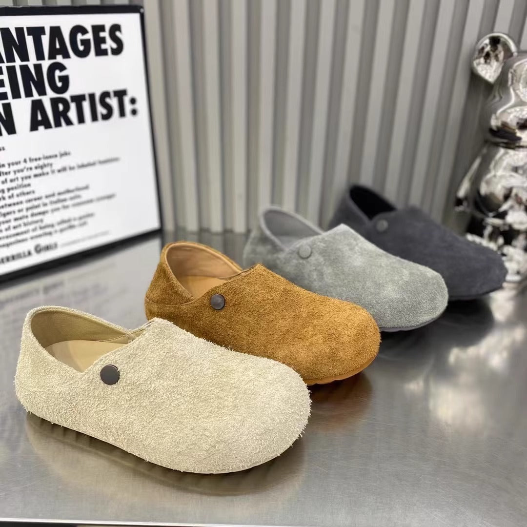 Damen Modische Clogs mit komfortablem Innenfutter und praktischem Druckknopfverschluss R&B