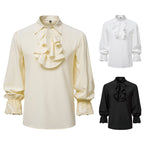 Damen Bluse mit Rüschendetails und Spitzenabschlüssen